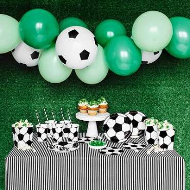 PartyDeco Fussball Dekorationsset, 60-teilig