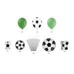 PartyDeco Fussball Partydeko Set, 60-teilig