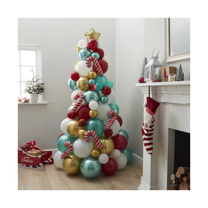 Ginger Ray Zuckerstangen Weihanchtsbaum Ballonset 109 Ballons GR-MRY-106