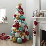 Ginger Ray Balloon Kit Candy Cane Christmas Tree