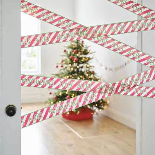 Ginger Ray Caution Elf Tape, 6m