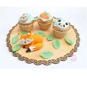 Cute Animals Sugar Pipings - Sloth Cake Decoration - Panda Sprinkles - Fox Sugar Decoration