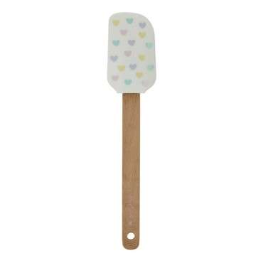 Miss Etoile Silicone Bambus Spatula Hearts Allover Pastel 25cm ME-4976588