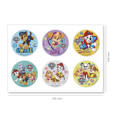 Edible Paw Patrol Cupcake Discs 2.5" (5.8cm) - DeKora Paw Patrol Cake Decoration 236032