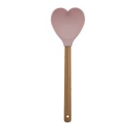 Miss Etoile Bamboo-Silicone Spoon Spatula Pink Heart, 29cm