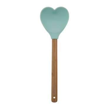 Miss Etoile Silicone Bambus Spatula Spoon Mint Heart 29cm ME-4976587