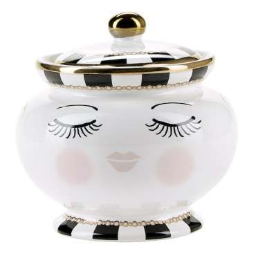 Miss Etoile Sugar Jar Bow Face Black-Gold-Pink ME-4971834