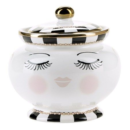 Miss Etoile Sugar Jar Bow Face Black-Gold-Pink ME-4971834