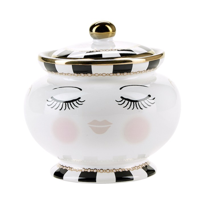 Miss Etoile Sugar Jar Bow Face Black-Gold-Pink ME-4971834