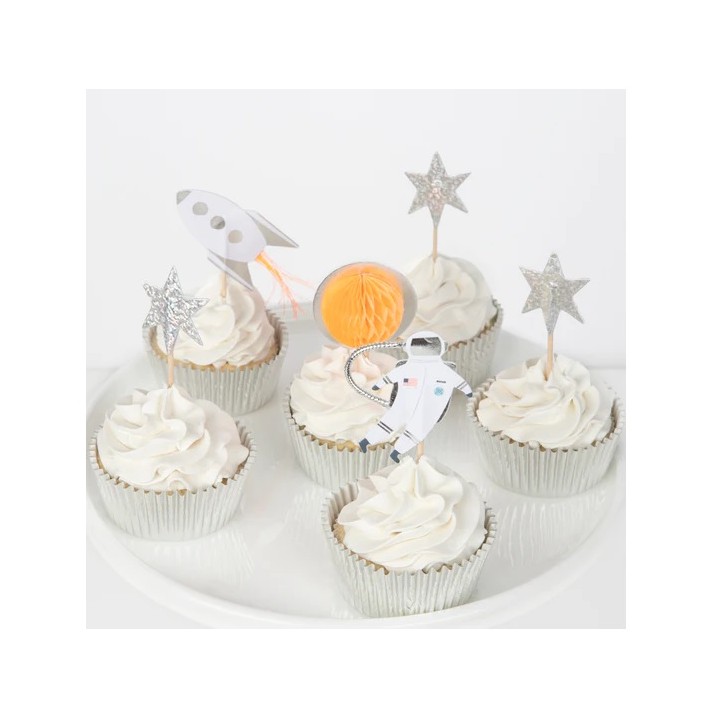 Space Cupcake Kit by Meri Meri - Space Party Treats - Out of Space Birthday Party Set