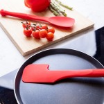 Colourworks RED Silicone Spatula with Bowl Rest