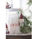 Ib Laursen Adventskalenderkerzen 1-24 Weiss mit roten Nummern