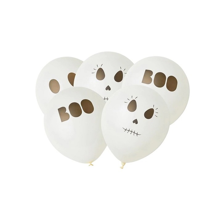 Halloween Printed Balloons - 5 Pack - Halloween Party Supply - Halloween Balloon Bundle