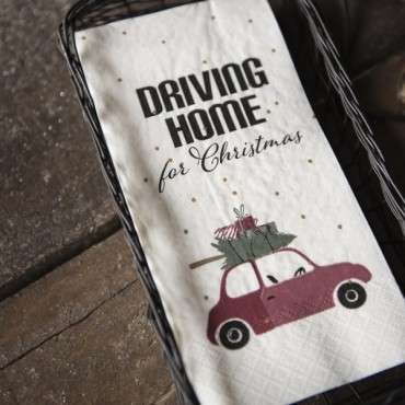 Little Red Car Christmas Napkins - Driving home for Christmas 9549-00