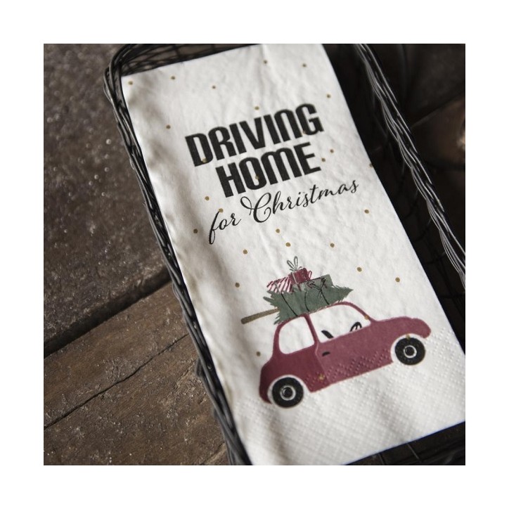 Little Red Car Christmas Napkins - Driving home for Christmas 9549-00