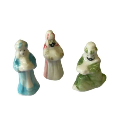 Porcelain Epiphany Figurine Colorful 3-Wise Man, 3 pcs