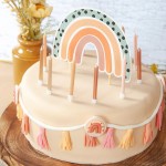 Anniversary House Boho Rainbow Torten Topper, 1 Stück