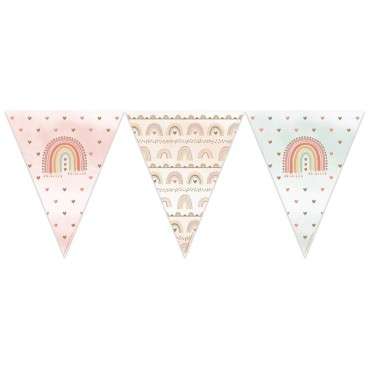 Boho Rainbow Paper Flag Bunting