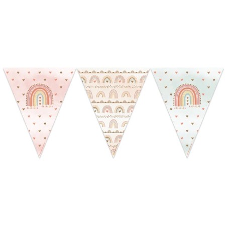 Boho Rainbow Paper Flag Bunting