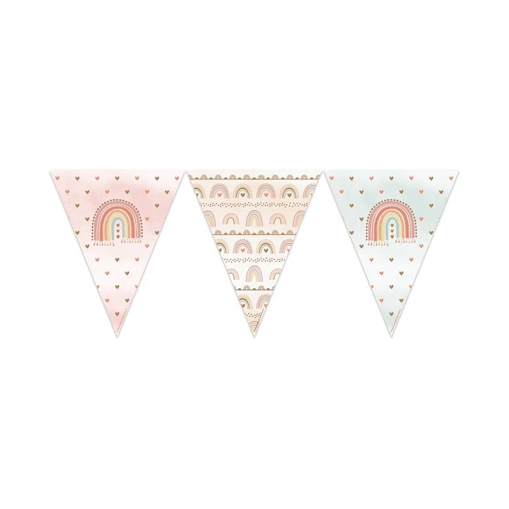 Boho Rainbow Paper Flag Bunting