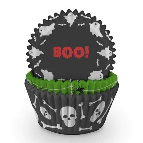 Anniversary House Slogan Halloween Cupcake Cases, 75 pcs