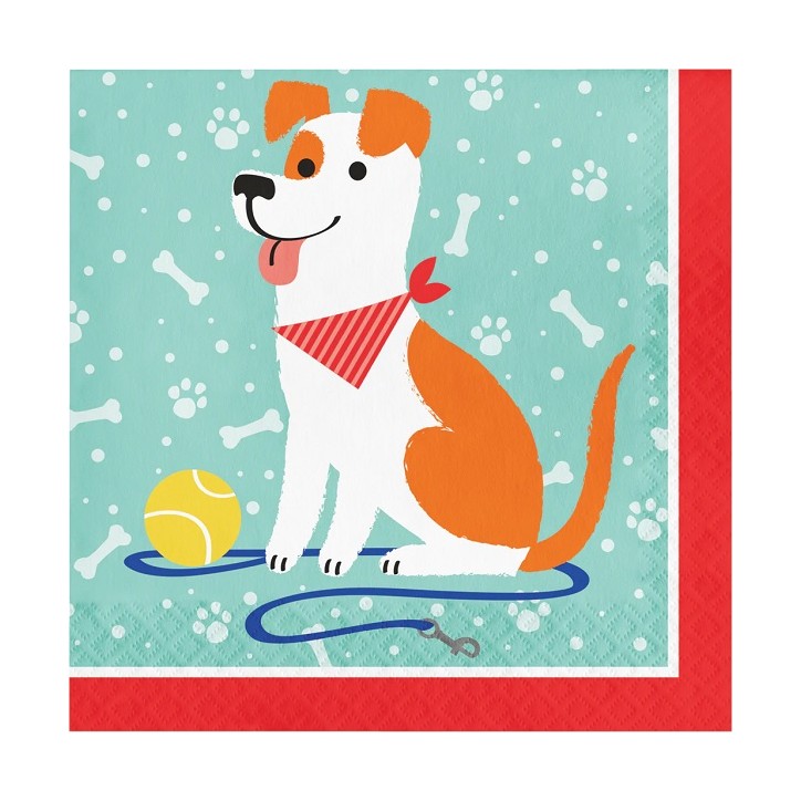 Dog Party Lunch Napkins - Celebrate Dog Birthday Party