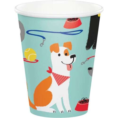 Anniversary House Dog Party Paper Cups, 8 pcs