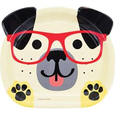 Dog Shaped Plates - Dog Party Dinner Plates - Dog Birthday Partyware