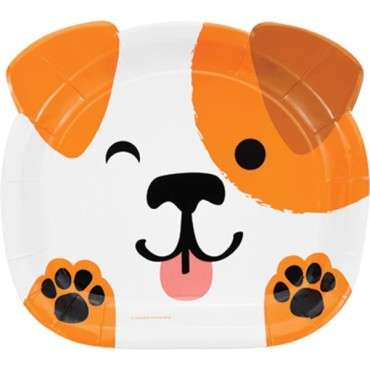 Dog Shaped Plates - Dog Party Dinner Plates - Dog Birthday Partyware