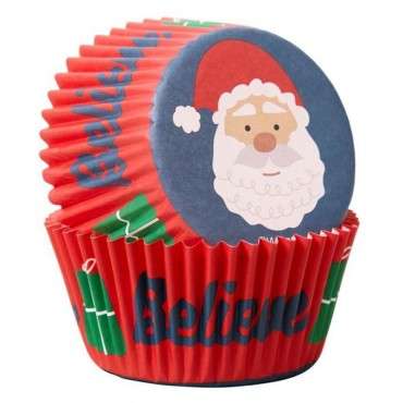 BAKING WILTON BAKING CUPS 75PCS SANTA CLAUS 415-0-0109