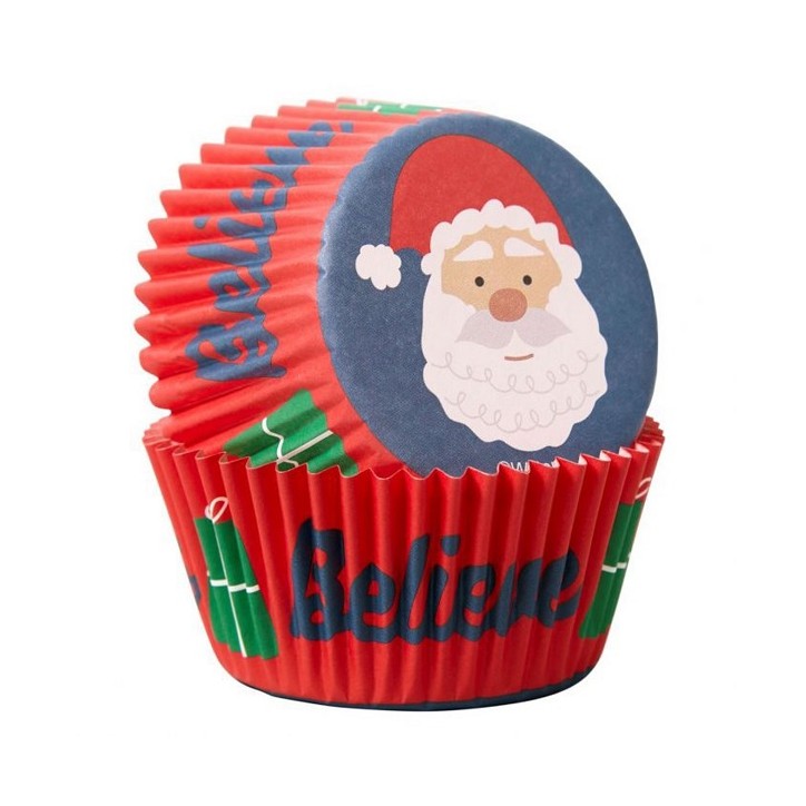 BAKING WILTON BAKING CUPS 75PCS SANTA CLAUS 415-0-0109