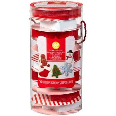 Christmas Cookie Cutter Set - Wilton Holiday Cookie Cutter Set in Tube - Wilton Xmas Cookie gift Set