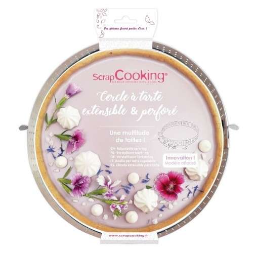 ScrapCooking perfirated Tart Ring - Adjustable 16-30cm