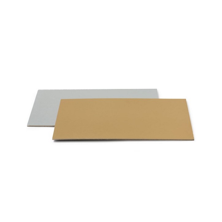 35x45 Rectangular cake boards - Cake Disc Gold/Silver - Coupled doilies Gold Silver 35x45cm