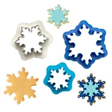 Snowflake Cookie Cutter Set 0255046 Frozen Star Cookie Cutter - Decora Ice Crystal Cookie Cutter