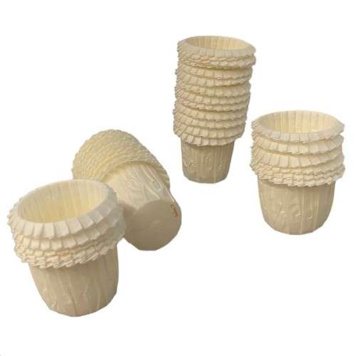 Decora Mini Ruffle Baking Cups White, 35 pcs