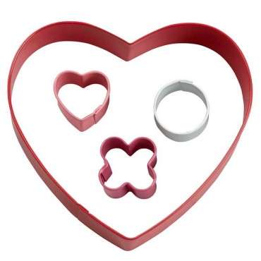 Kisses & Hugs Cookie Cutter Set Wilton - 2308-0216 Love Game Cutters