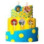 deKora Round Paw Patrol Party Candles, 5 pcs