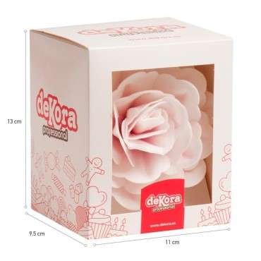 Giant Pink Rose - Edible wafer paper Rose 12.5cm - Cake decor Rose Pink