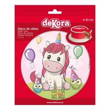 Einhorn Tortenaufleger Glutenfrei - Einhorn Baby Kuchenaufleger - Cake Disc Unicorn Baby