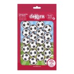 DeKora 34mm Esspapier Cupcake-Aufleger Fussball, 20 Stück