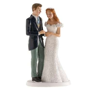 WEDDING COUPLE OSLO 16CM - 305094 DeKora Wedding Cake Topper Romantic