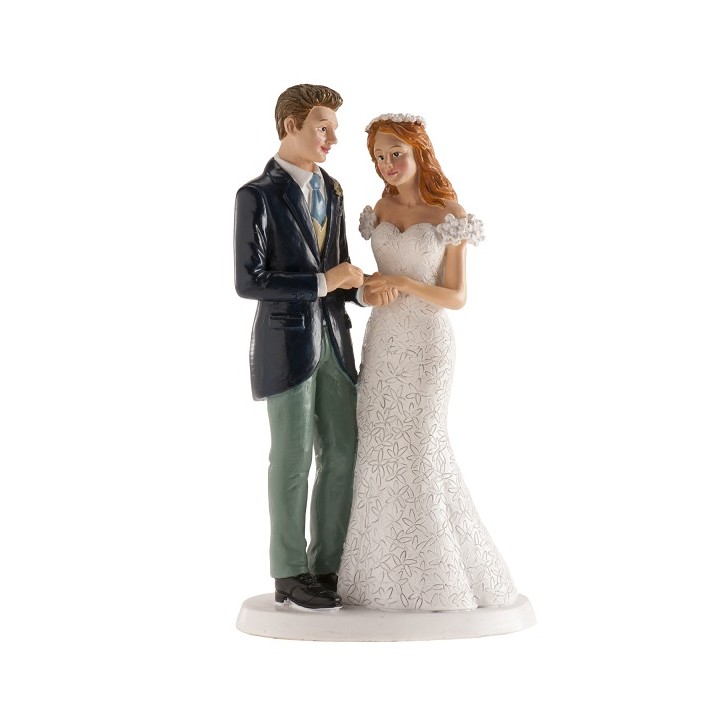 WEDDING COUPLE OSLO 16CM - 305094 DeKora Wedding Cake Topper Romantic