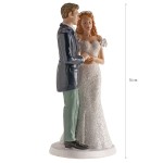 DeKora Wedding Cake Topper Romantic, 16cm