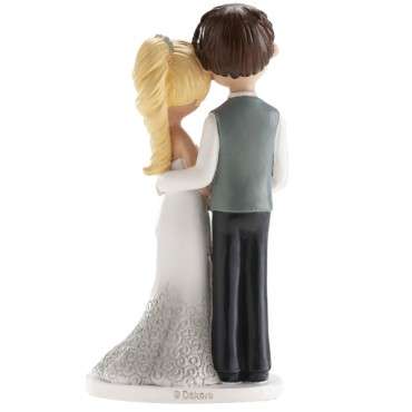 Brautpaar Kuchentopper SERENITY - Hochzeitstortenfigur Tiefe Verbundenheit - Tortenfigur Brautpaar Verträumt