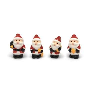 King Cake Baking Supplies - Kingscake Figurine Santa Claus - SANTA 3D KING’S CAKE PORCELAIN FIGURINES