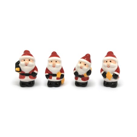 King Cake Baking Supplies - Kingscake Figurine Santa Claus - SANTA 3D KING’S CAKE PORCELAIN FIGURINES