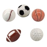 Ceramic King Cake Figurine Sport Ball, 1 pcs