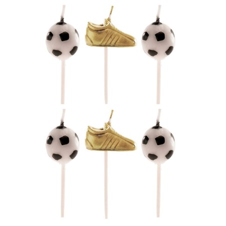 Birthday Candles Soccer Balls - Soccer Pick Party Candles 6 pcs - DeKora 3d Soccer Birthday Candles,