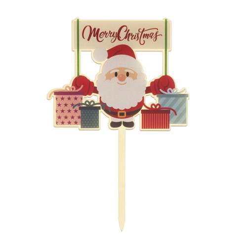 DeKora Santa Claus Christmas Cake Topper 16.5x10cm